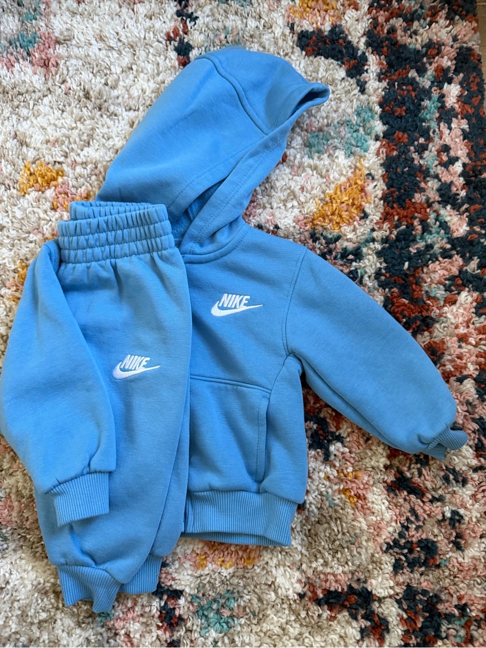 Nike Kids Light Blue Hoodie & Joggers Set 12M